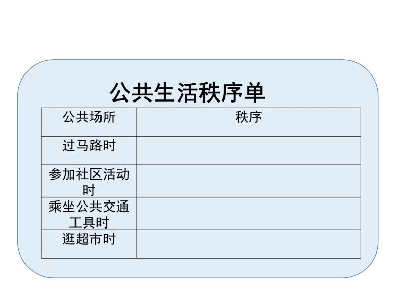 第二单元 公共生活靠大家 5 建立良好的公共秩序