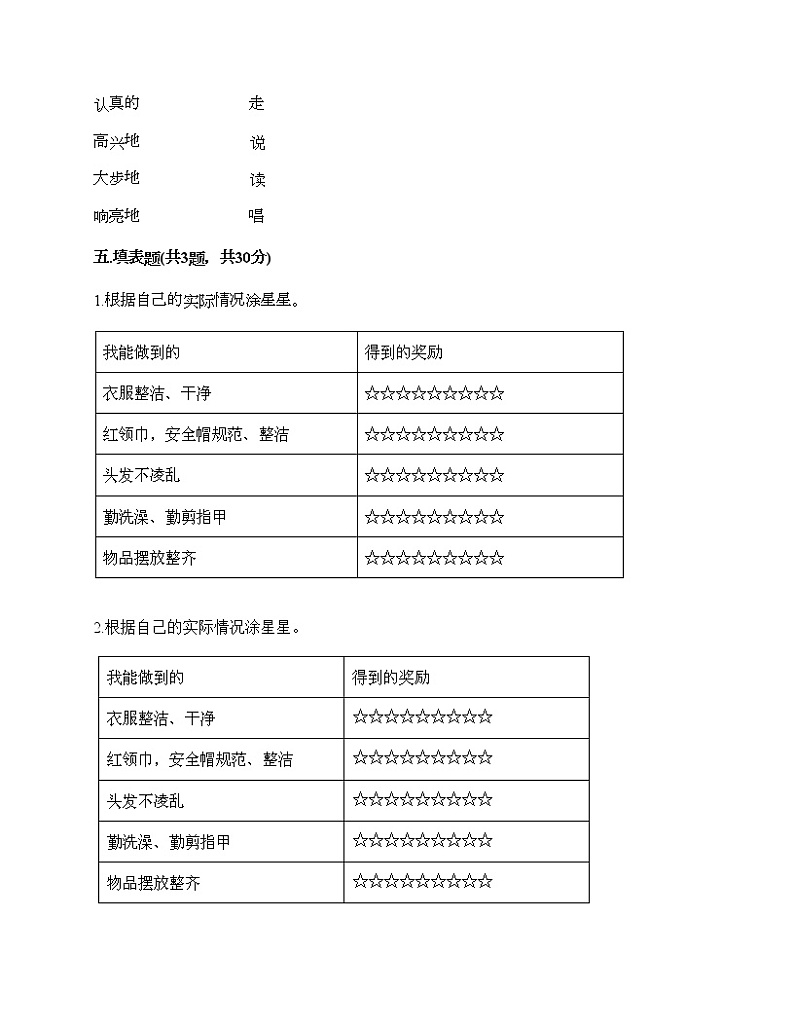 一年级下册道德与法治试题-第一单元 我的好习惯 测试题-部编版(含答案)03