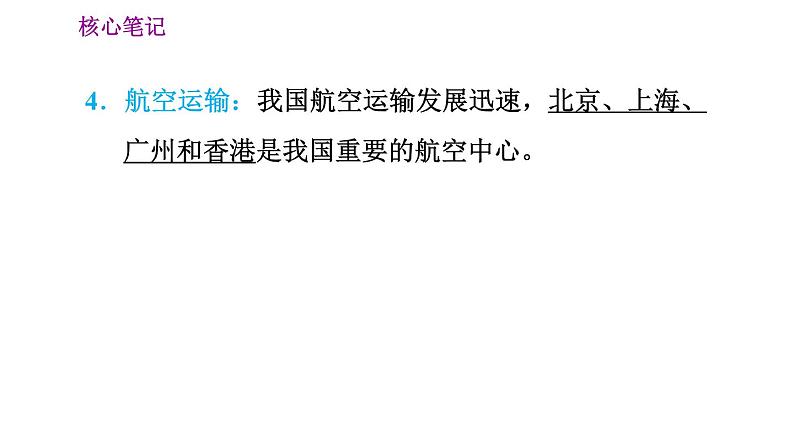 人教版八年级上册地理习题课件 第4章 4.3.2 四通八达的陆路运输网络 迅速发展的水路和航空运输第7页