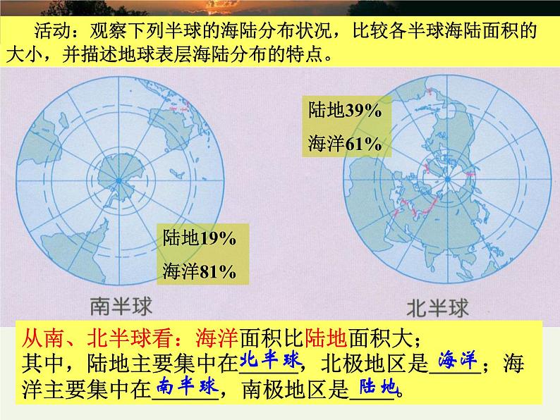 商务星球版七上地理 3.1《海陆分布》课件04