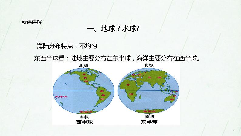 晋教版地理七年级上册 3.1 海陆分布 课件(31张PPT)07