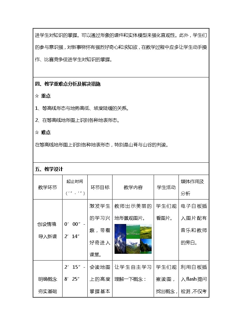 商务星球版七上地理 2.2地形图的判图  教案02