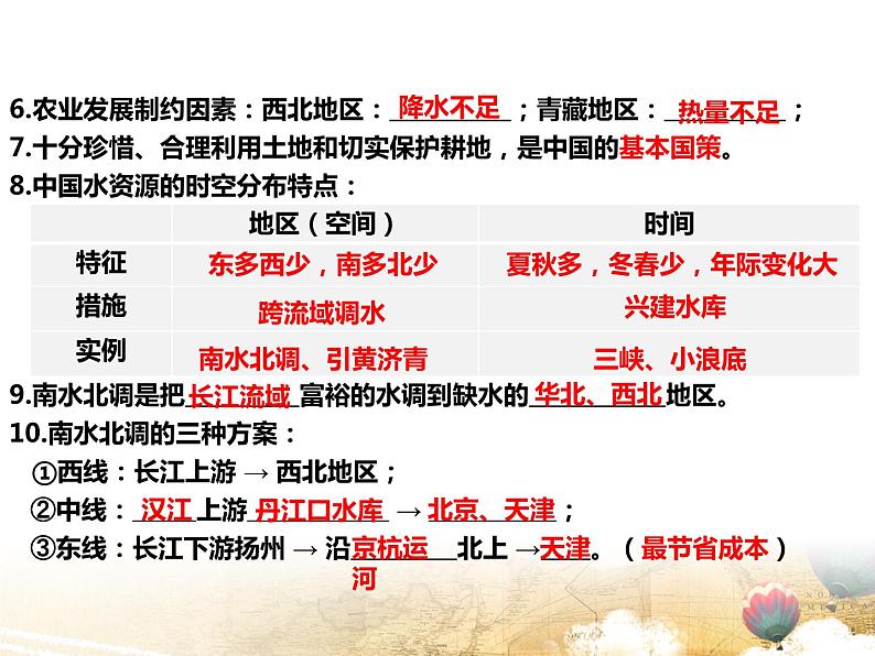 粤教版八年级地理上册课件:第3章 章末复习(共24张PPT)05