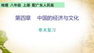 粤教版八年级上册第四章 中国的经济与文化综合与测试一等奖复习ppt课件