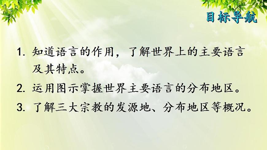 人教版七年級地理上冊 第四章 居民與聚落 第二節(jié) 世界的語言和宗教 課件第2頁