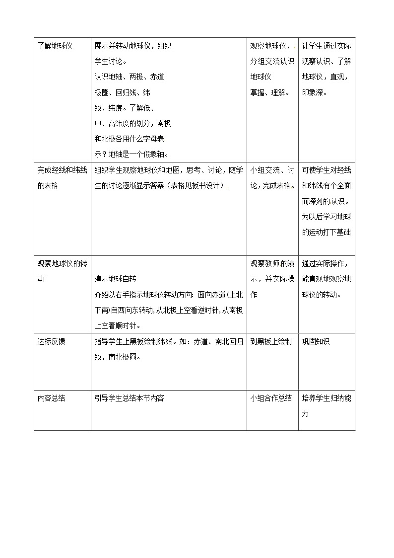 湘教版七年级地理上册：第二章 2.1 认识地球-教案（2）02