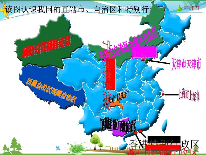(湘教版)八年级地理上册课时同步课件 1.2 中国的行政区划(第一课时)(精品)第6页