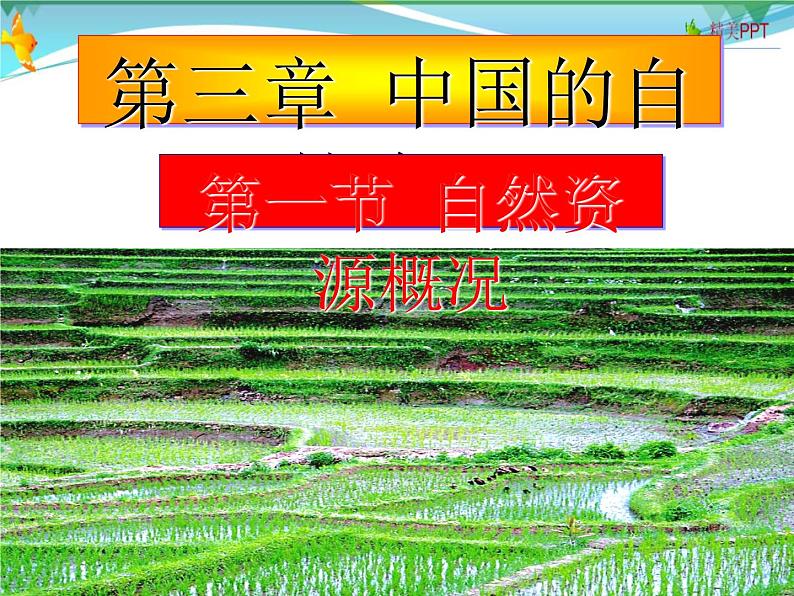 (湘教版)八年级地理上册课时同步课件 3.1自然资源概况第1页