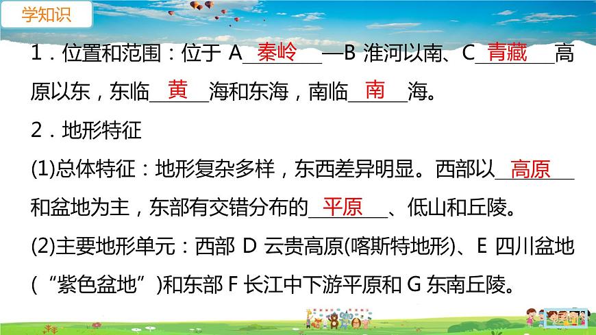 人教版八年級下冊習(xí)題課件-第一節(jié)　自然特征與農(nóng)業(yè)(2)第7頁
