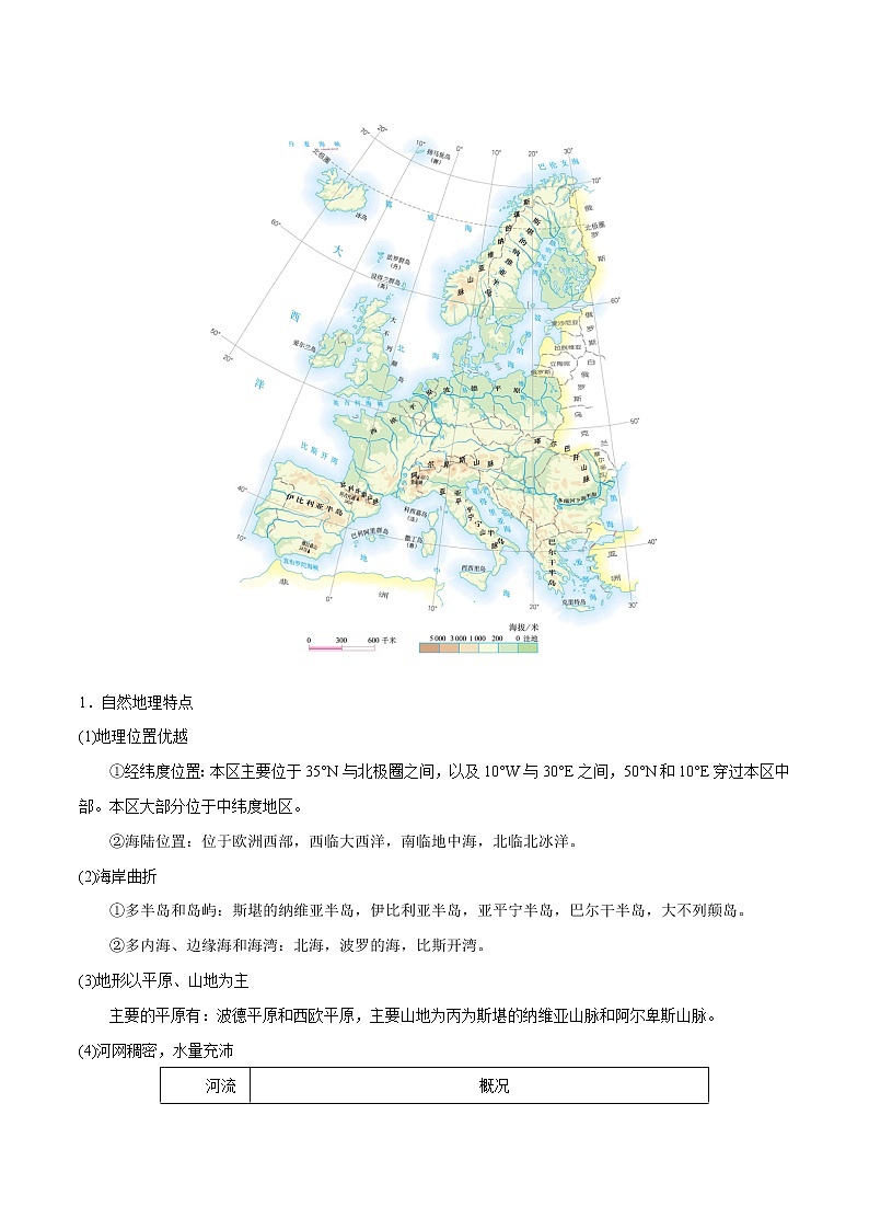 备战2022年中考地理一轮考点10 中东和欧洲西部 (解析版)学案第3页