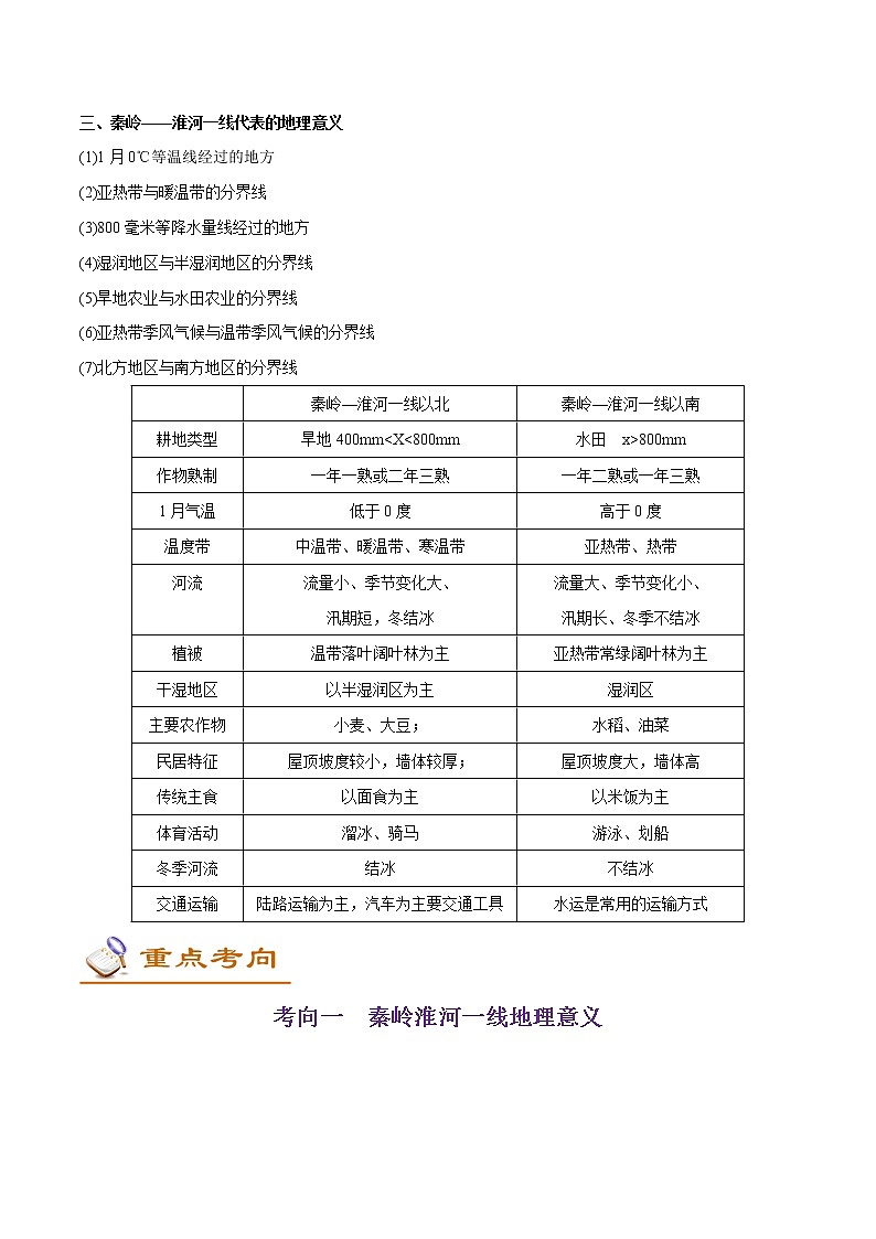 備戰(zhàn)2022年中考地理一輪考點18 中國的地理差異與四大分區(qū) （解析版）學(xué)案第2頁
