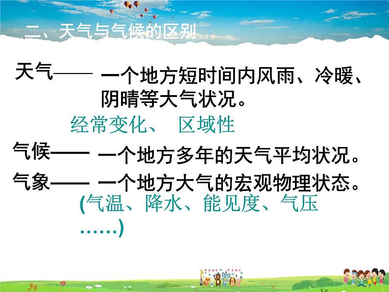 粤教版地理七年级上册《第4章第1节 天气和天气预报》第3页