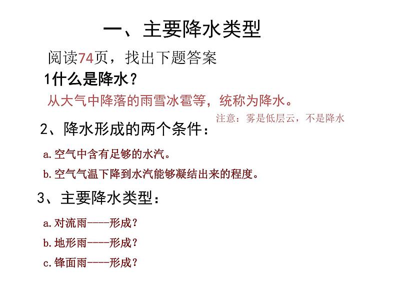 4.2 气温和降水--降水类型和降水分布课件2021-2022学年湘教版地理七年级上册第3页