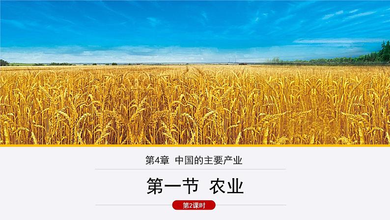 4.1农业 课件(第二课时)课件2021-2022学年湘教版地理八年级上册第1页
