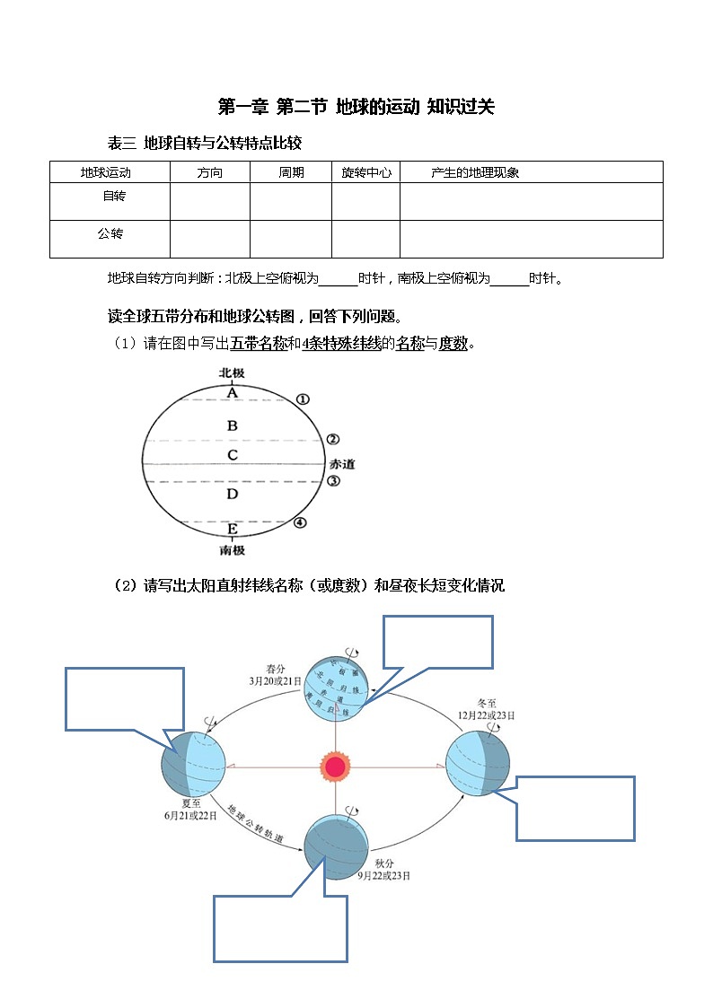 人教版七年级上册地理-期末复习知识过关02