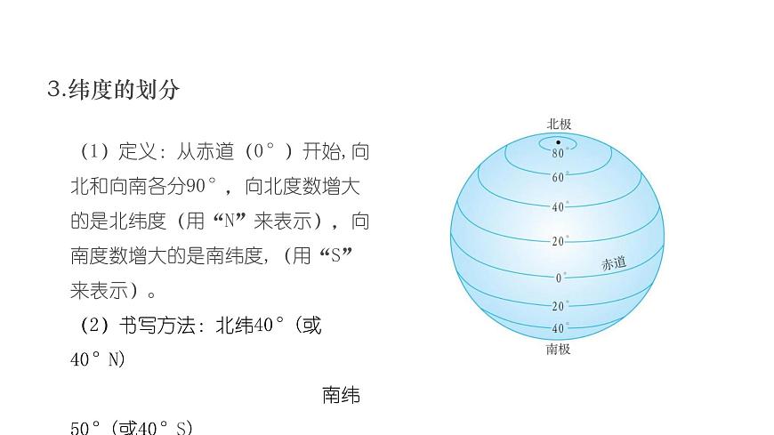 2021-2022學年初中地理人教版七年級上冊 第1章 第1節(jié)地球和地球儀第2課時緯線和緯度經(jīng)線和經(jīng)度 教學課件第8頁