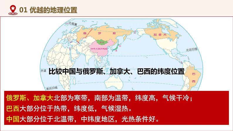 2021-2022学年初中地理人教版八年级上册 1.1 疆域(第1课时) 教学课件第8页