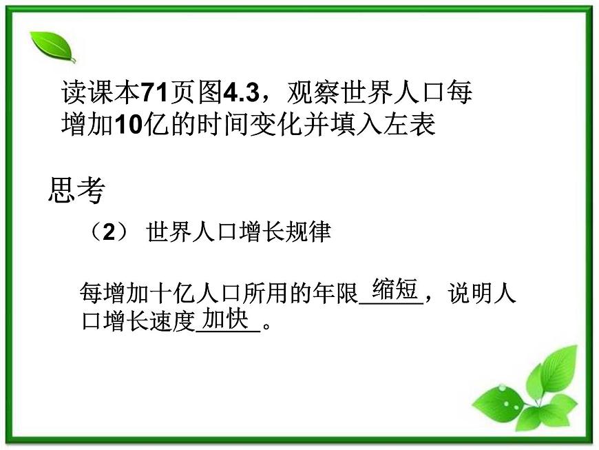 人教版地理七上第四章第一節(jié)  人口與人種 課件第6頁(yè)