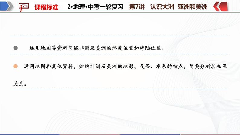 2022·广东地理·中考一轮 第7讲 认识大洲 亚洲和美洲(课件+教学设计+同步练习)03