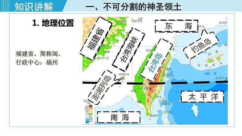 人教版八年级地理下册 7.4.1 不可分割的神圣领土 美丽富饶的宝岛 课件第6页