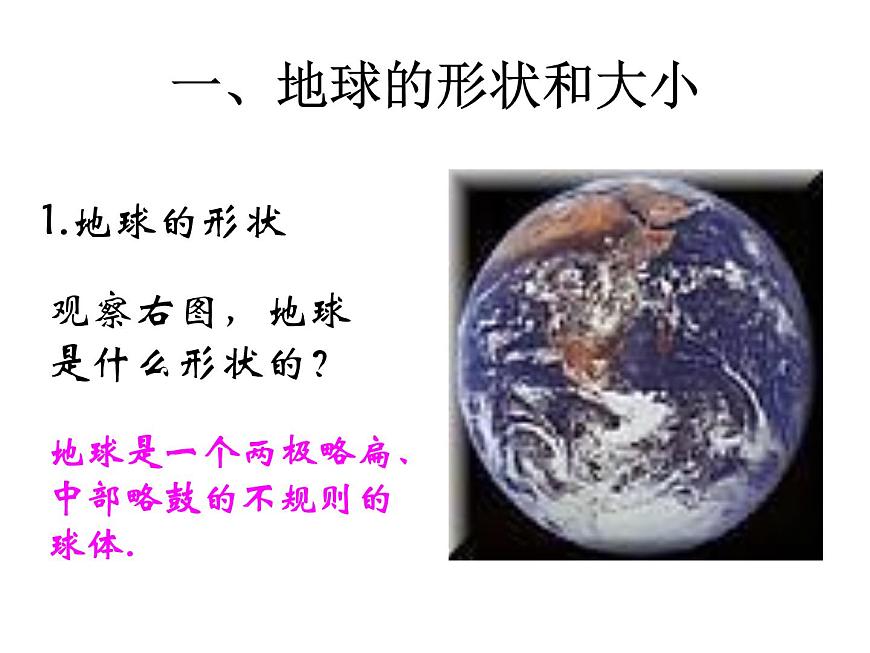 人教社七年級《地理》上冊第一章《地球和地圖》第一節(jié)《地球和地球儀》課件(36張ppt)第2頁