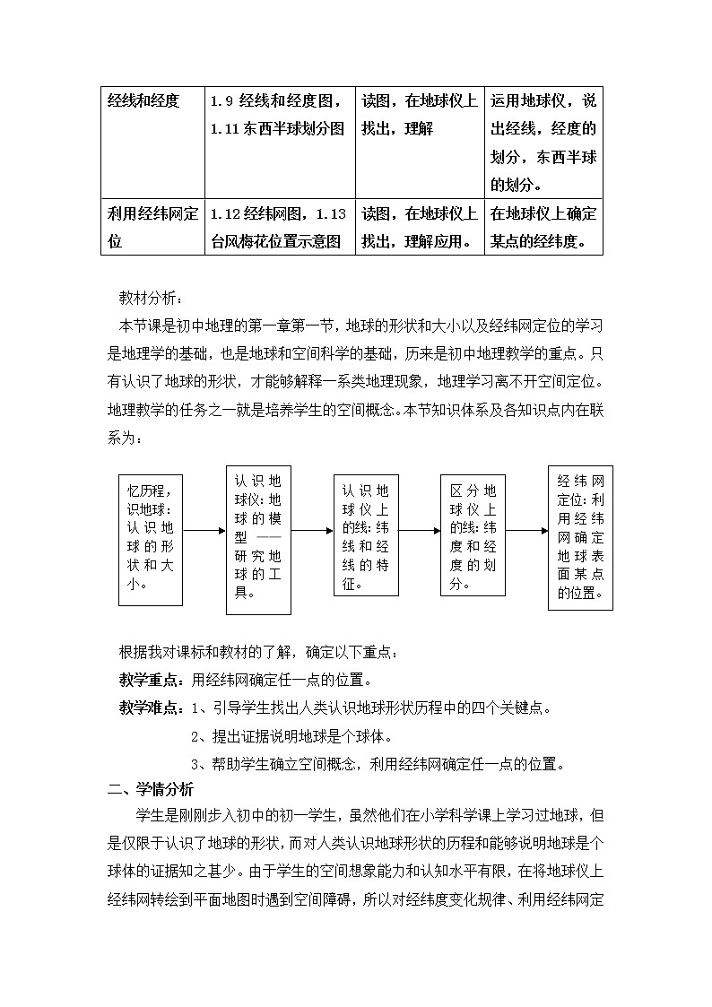 人教版地理七年级上册 第一节 地球和地球仪 经纬网(第四课时)教案第2页