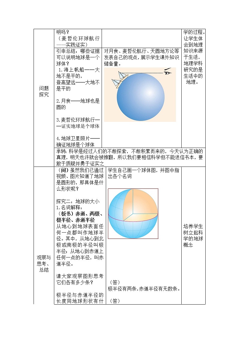 【商務(wù)星球版】七年級(jí)地理上冊(cè)第1章第1節(jié) 地球的形狀和大小教案第2頁(yè)