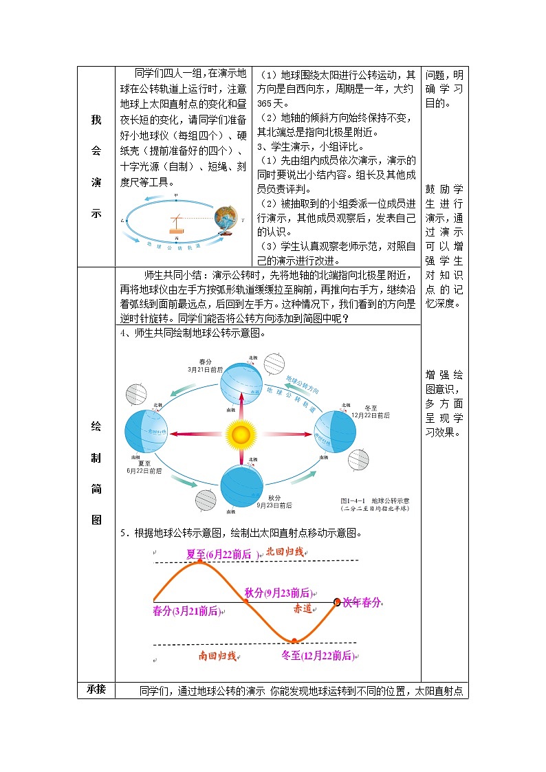 【商務(wù)星球版】七年級地理上冊第1章第4節(jié) 地球的公轉(zhuǎn)(2)教案第2頁