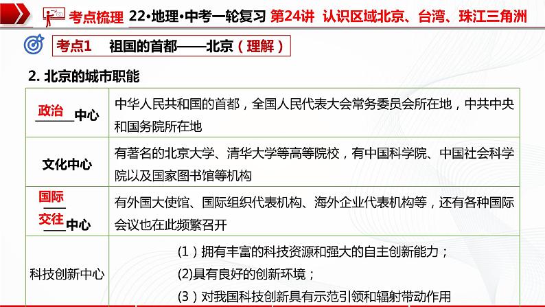2022·广东地理·中考一轮 第24讲 北京、台湾、珠江三角洲(课件+教学设计+同步练习)08