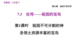 晋教版八年级下册地理 第7章 7.3.1  祖国不可分割的神圣领土资源丰富的宝岛 习题课件