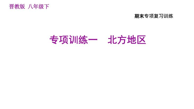 晋教版八年级下册地理 期末专项复习 习题课件01