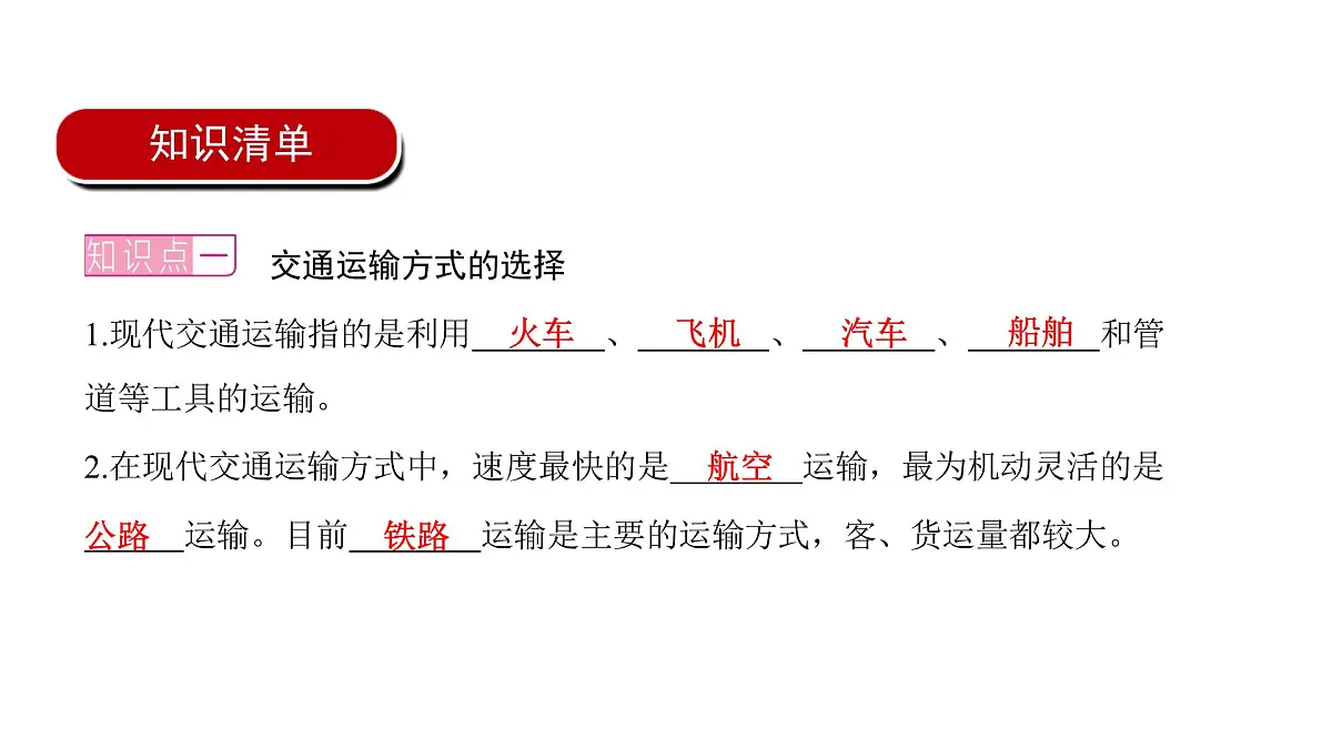 2022年中考地理一轮复习课件:八年级上册第四章 中国的经济发展课时一交通运输第2页