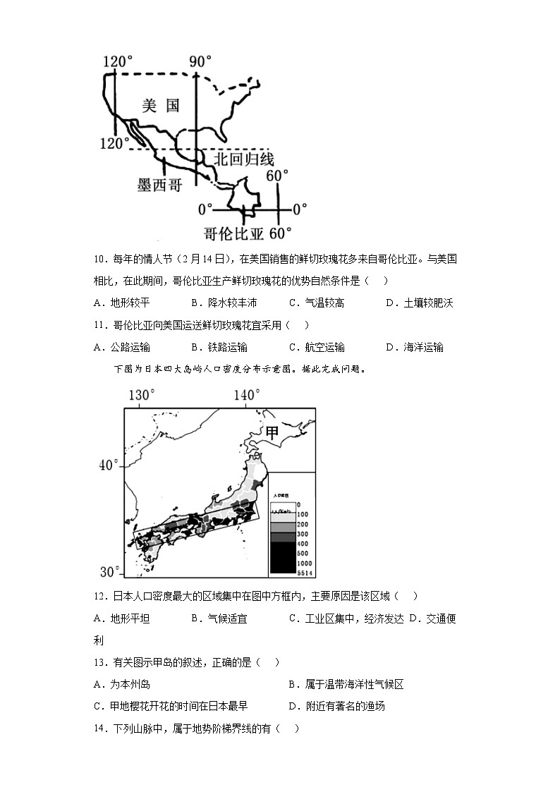 2022年山东省聊城临清市中考一模地理试题(word版含答案)03