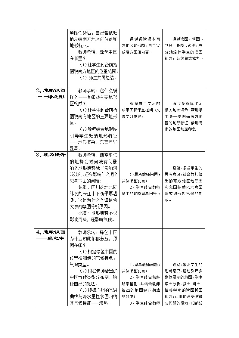 商務(wù)星球版地理八年級下冊 第六章 第一節(jié) 區(qū)域特征(2)（教案）第3頁