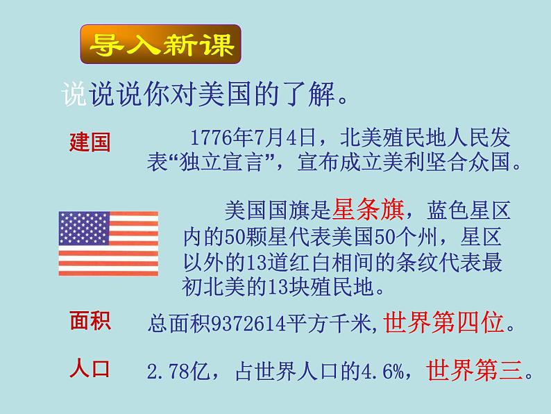 2022年人教版七年级地理下册第9章第1节美国课件 (3)第1页