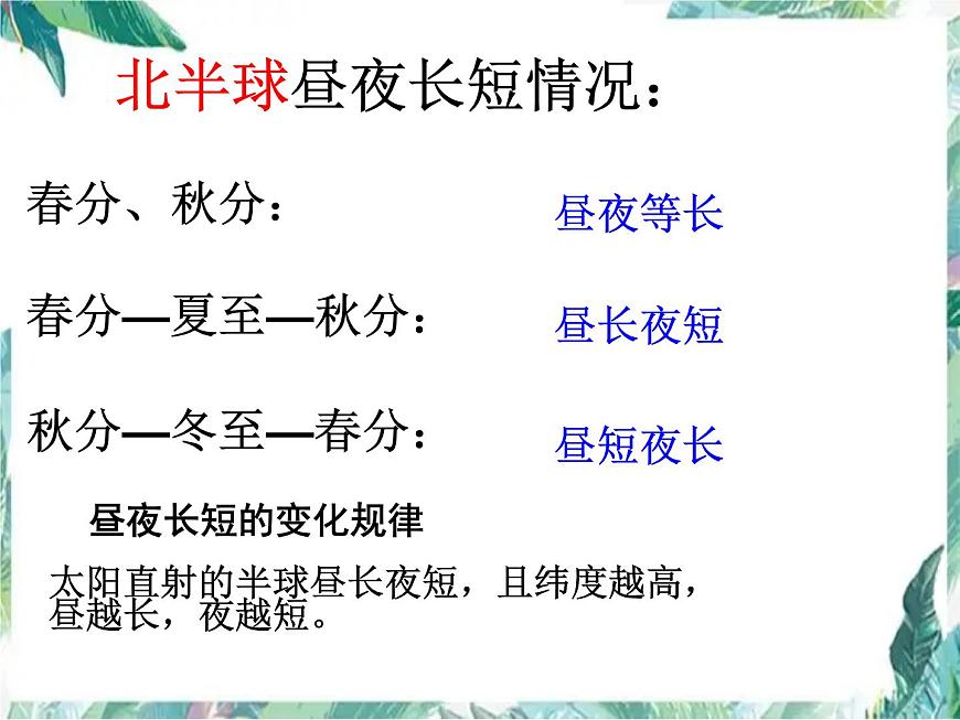 中考地理專題復(fù)習(xí) 地球的運動課件第8頁