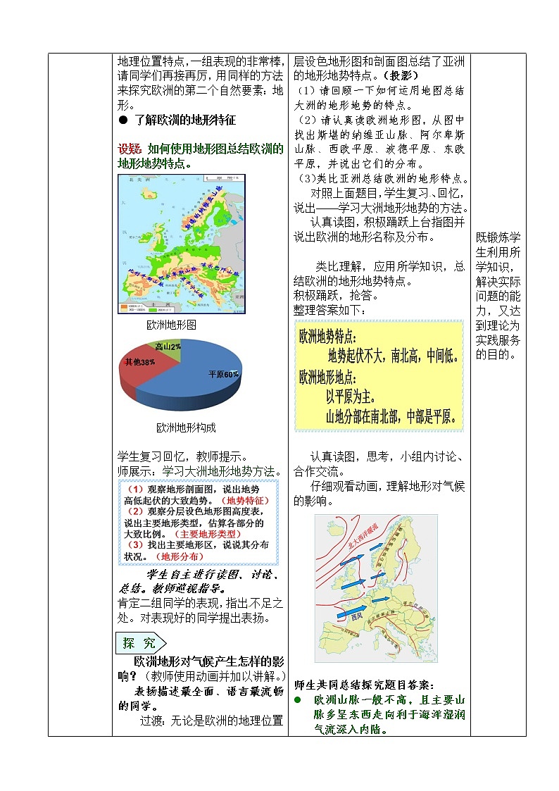 商务星球版地理 七下 6.3活动课 认识欧洲  教案第3页