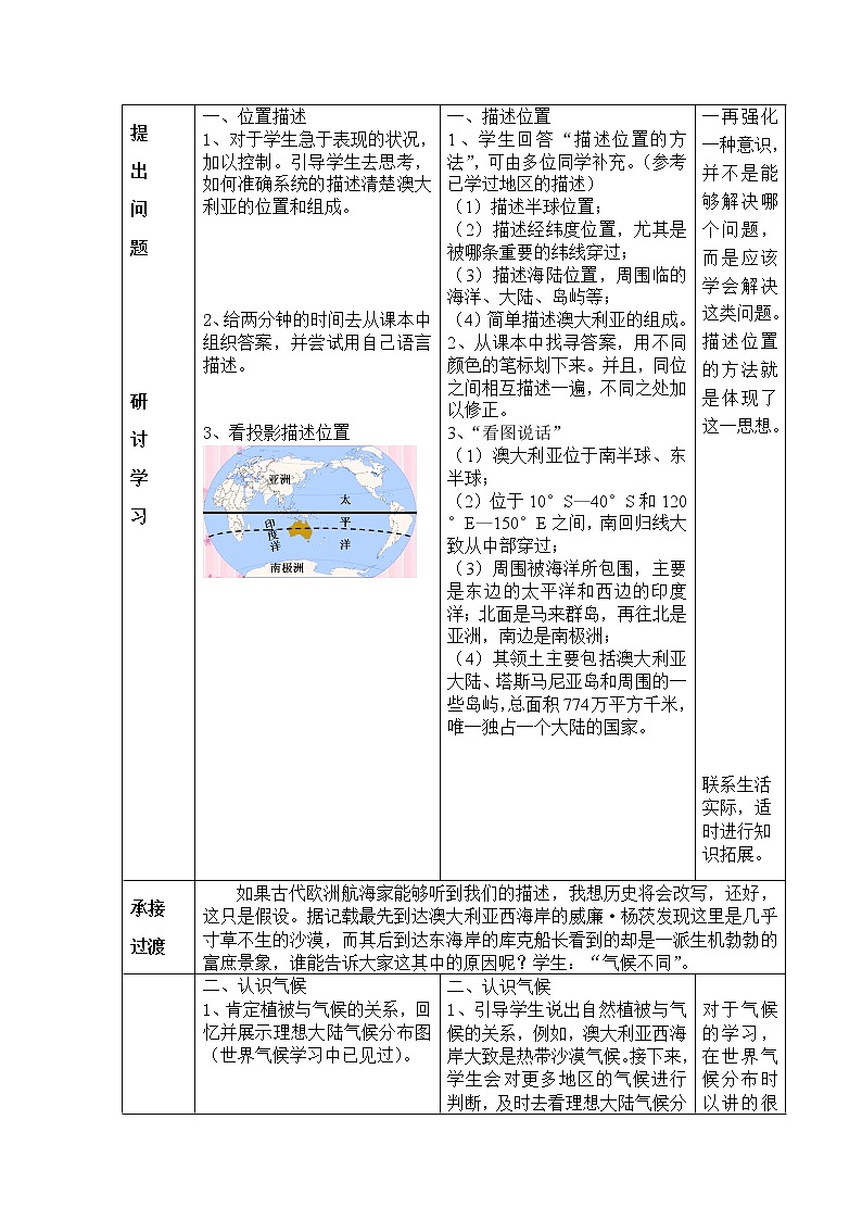 商务星球版地理 七下 8.4澳大利亚 教案第2页