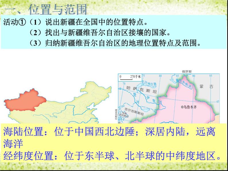 湘教版八下地理 8.3新疆维吾尔自治区的地理概况与区域开发 课件03