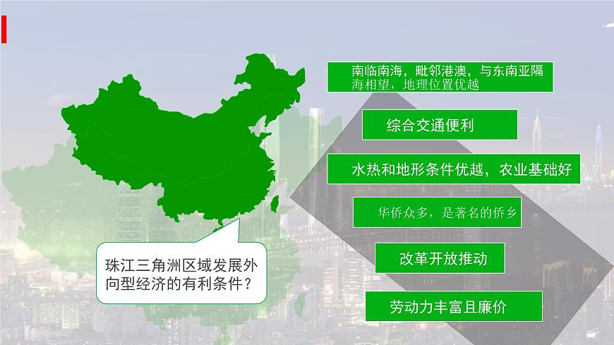 初中地理粵人版八年級下冊 經(jīng)濟(jì)發(fā)展珠江三角洲部優(yōu)課件第7頁
