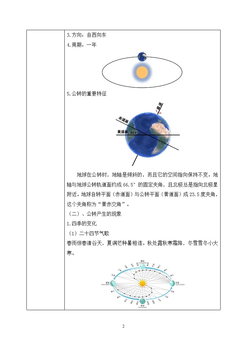 1.2地球的運(yùn)動(dòng)(第二課時(shí))教案第2頁