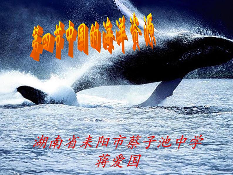 初中地理 湘教课标版 八年级上册 中国的海洋资源 课件第1页