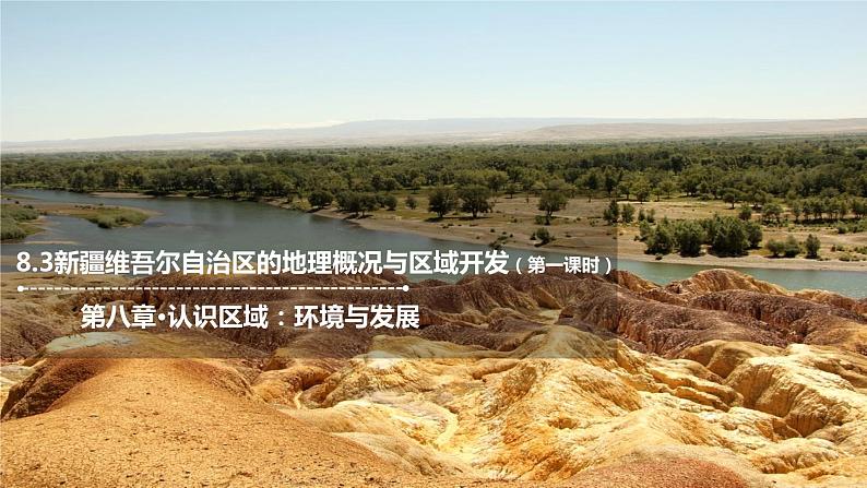 8.3新疆维吾尔自治区的地理概况与区域开发(第1课时)2021-2022学年八年级地理下册课件第1页
