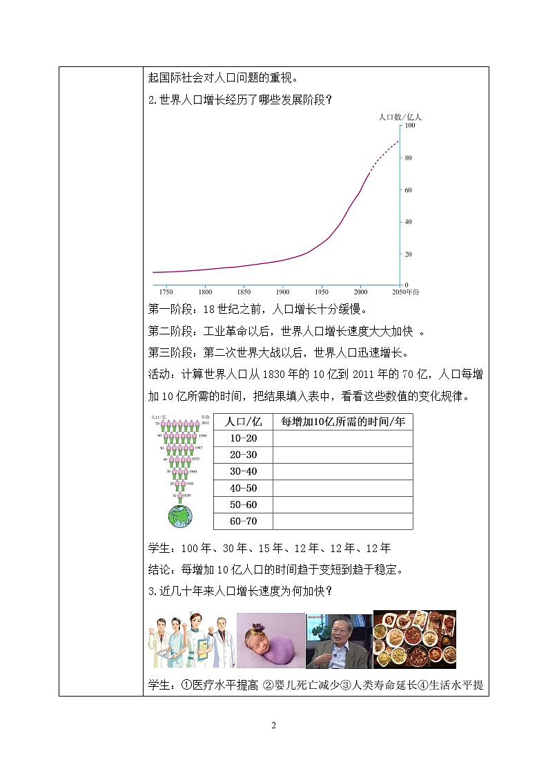4.1人口與人種 教案第2頁(yè)