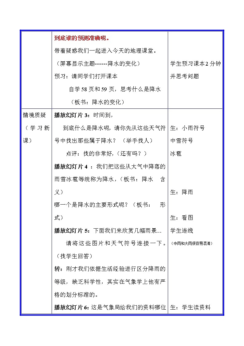 人教七上地理 3.3降水的变化与分布 教案03