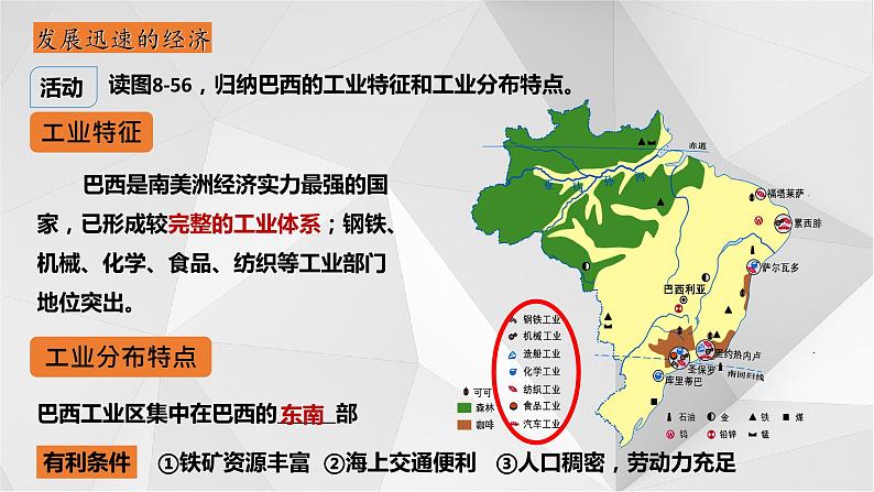 8.6 巴西 第二课时 课件 2021-2022学年七年级地理下册(湘教版)第6页