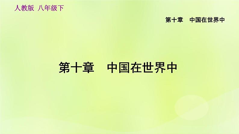 人教版八年级地理下册第10章中国在世界中课件03