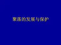 晋教版地理七年级上册  6.2 聚落的发展与保护 课件