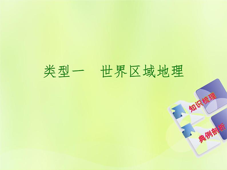 人教版中考地理复习专题突破篇4区域地理类型1世界区域地理复习课件第1页