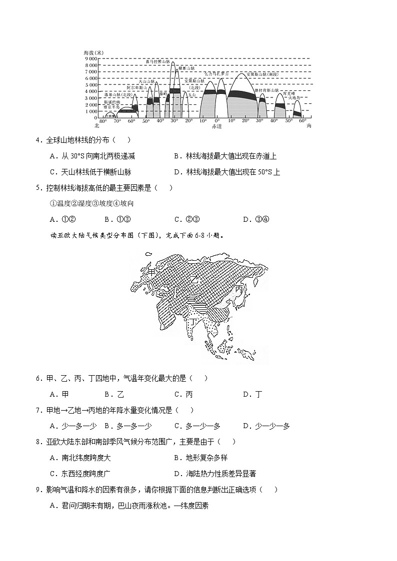 4.4 世界主要气候类型(练习)-2022-2023学年七年级地理上册同步备课系列(湘教版)第2页